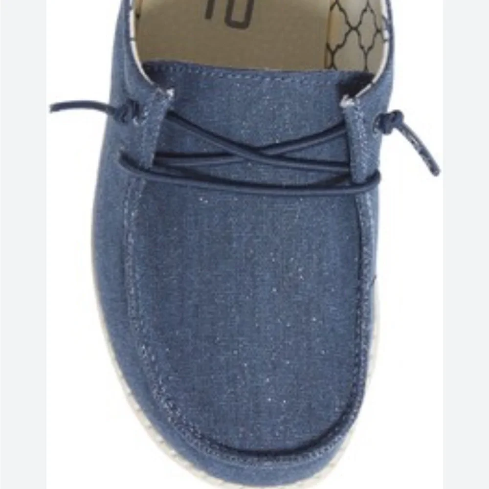 Hey Dude Kids Blue Moccasins